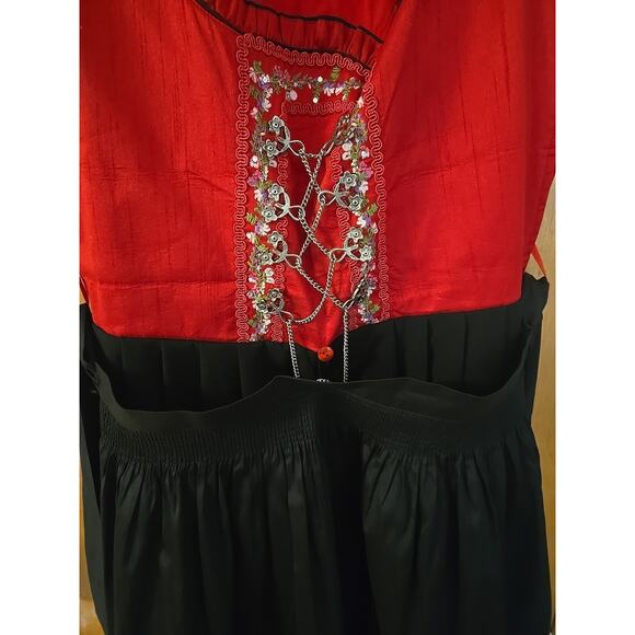 Country Line Vintage Style Pretty Dirndyl Long Dress Size 36 Oktoberfest- NEW! - Picture 9 of 9